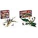 LEGO NINJAGO Ras and Arin’s Super Storm Jet + Lloyd’s Green Forest Dragon Figure Ninja Gift Idea for 6 Plus Year Old Boys