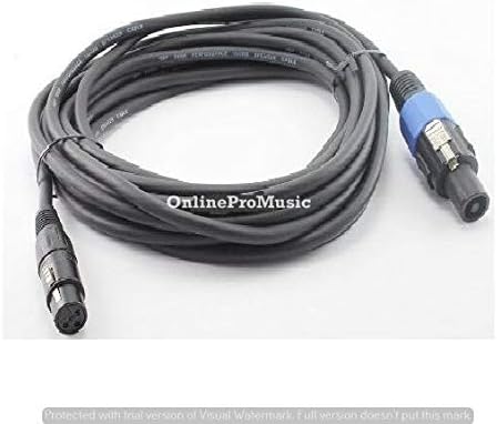 Mr. Dj 25フィート スピコンプラグオス - XLRジャックメス延長ケーブル。
