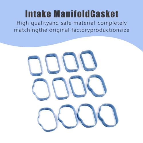 Image of 12 PCS Intake Manifold Rubber Sealing Gasket Set, Intake Manifold Upper and Lower Gasket Replaces# 5184562AC 5184331AC, Compatible with Dodge Chrysler