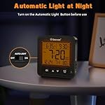 Geevon Smart Night Light Small Digital Alarm Clock with 2 Increasing Beep Alarm, Indoor Temperature, Battery Operated Travel Clock for Bedroom, Bedside, Desk(Black) - Image 5