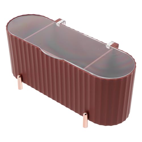 iplusmile Organizador de Maquillaje Compacto con Tapa para Toallas Sanitarias y Toallas Faciales Caja de Almacenamiento Multiusos Color Rojo Rosado Estuche Portátil para Cuidado Piel