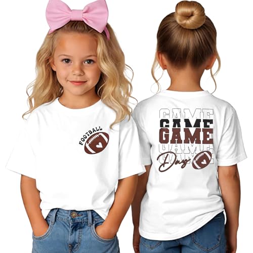 Image of Toddler Football Sister Shirt Baby Girl Game Day Tee Sports Fans 2-8T