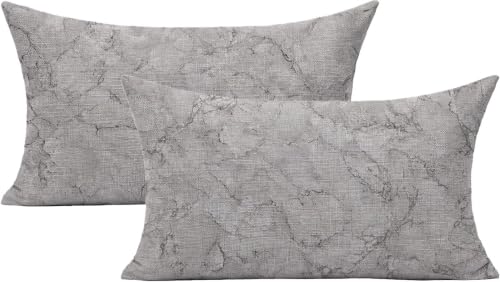 Housse de coussin imperméable 40x60 anti tache pour canapé extérieur blanc - 2