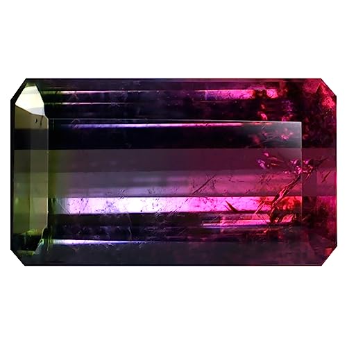Tourmaline pastèque mozambique de 4.90 ct octogone non chauffée pour haute joaillerie