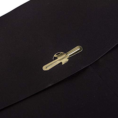 JAM PAPER 10 x 13 Open End Catalog Envelopes with Clasp Closure - Smooth Black - 50/Pack