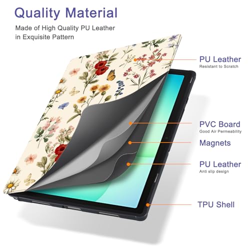 Image of CoBak Case for Samsung Galaxy Tab A9 Plus 10.9-inch 2023, Multi-Viewing Angles, All New PU Leather Smart Cover with Auto Sleep Wake Feature for Samsung Galaxy Tab A9 + Tablet