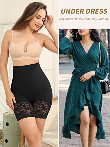 Joyshaper Women Waist Trainer Shapewear Slip Shorts High Waist Thigh Slimmer Tummy Control Body Shaper With Lace #TOP3