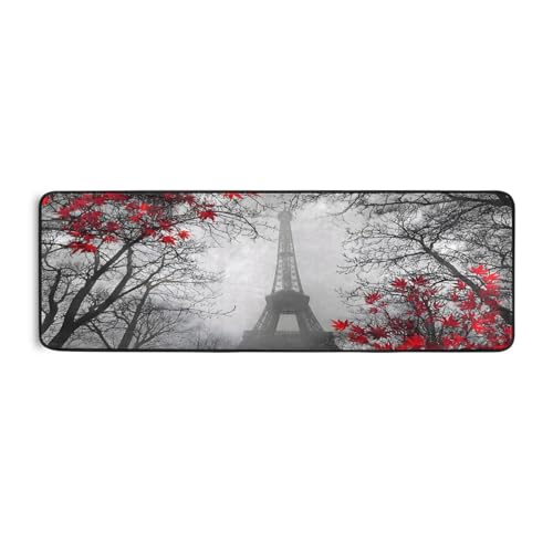 ALAZA Eiffel Tower in Paris Runner Area Rug Non Slip