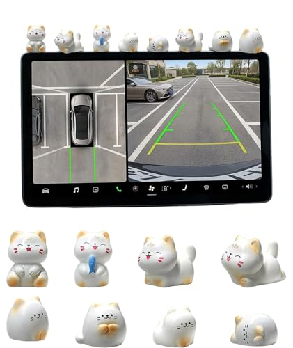 Image of 5Pcs Car Decor Accessories, Car Toys for Car Interior, Sleeping Cat Figurines for Rearview Mirror Home Office Any Occasion (8pcs(Multicolor) B)