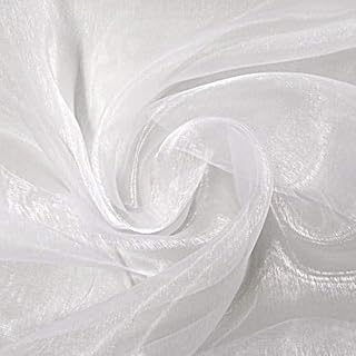 Sponsored Ad - mds Pack of 10 Yard Bridal Solid Sheer Organza Fabric Bolt for Wedding Dress,Fashion, Crafts, Decorations S...