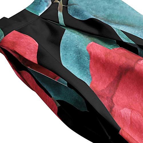 ZLBDYG Vestido rosa branco feminino boêmio estampa floral maxi saia cintura alta bolso festa vestido