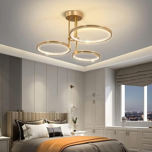 Lustre plafonnier LED moderne ajustable avec éclairage télécommandé