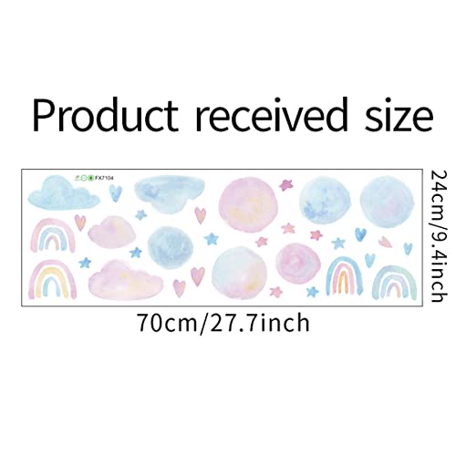 Rainbow Cloud With Polka Dots Wall Stickers, Rainbow Wall Decals For Girls Bedroom Nursery Kids Room Classroom Daycare And Party Decoration #TOP1