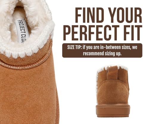Image of Project Cloud Girls 100% Genuine Leather Non Slip Fur Lined Ankle Boots | Water Resistant Lightweight Memory Foam Insole Cozy Fall Shoes for Boys & Girls Kids Footwear Outdoor Everyday Kids Boots