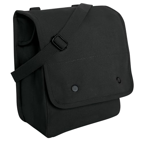 Rothco Canvas Map Case Shoulder Bag with Organizer Pocket, Black by Rothco - Used condition - US$26.99