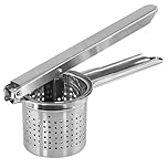 GEEZY Stainless Steel Potato Ricer Masher – Fruit Press, Vegetable Crusher, Baby Food Masher & Puree Maker for Smooth Mash – Dishwasher Safe Kitchen Accessories, Easy Gadgets & Tools for Cooking