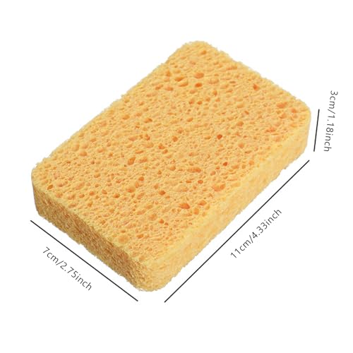 Image of Large Cellulose Sponges, Thick Heavy Duty Scrub Sponges, Kitchen Sponges for Dish, Non-Scratch Scrubber for Household, Cookware, Bathroom (5 Pack)
