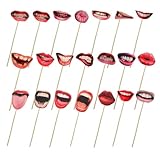 Mikikit Accessoires Photo pour Portraits Lèvres Amusants 20 Pièces Accessoires de Photom...