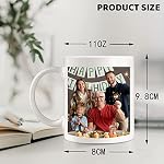 Mug personnalisé avec texte et photo, cadeau de tasse de café personnalisé pour anniversaire, Noël, anniversaire ou tout cadeau, 11oz Mug de voyage de café personnalisé de couleurs multiples