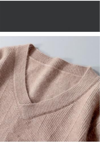Men's V-Neck Knitted Sweater Thickened Pullover Loose Fit Fall Winter Wool Cashmere Top4
