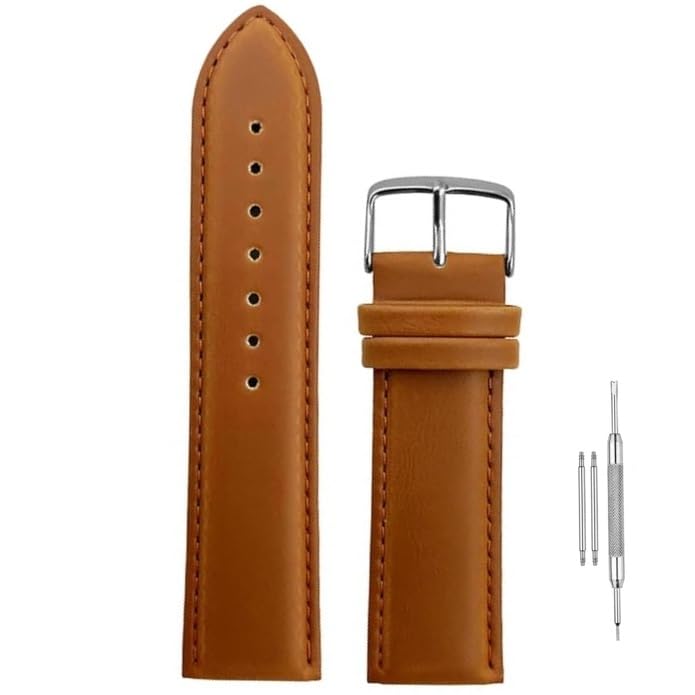 Image of Lineon NAGATA Full Padded Leather Watch Strap For Branded Watches Premium and Soft Strap For Titan, sonata, timex, casio and for all other brand