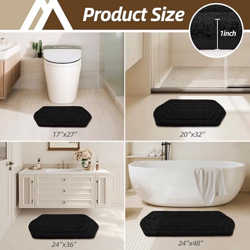 Tapis de bain polyester absorbant douche et baignoire 43 x 68 cm