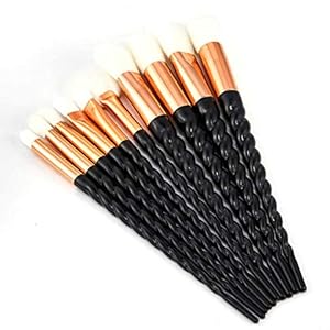 GMOIUJ 10pcs Makeup Brushes Sets Foundation Powder Cosmetic Blush Eyeshadow Women Beauty Glitter Make Up Brush Tools (Color : 04)