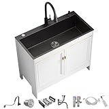Setting up this sink is hassle-free, thanks to its freestanding design. No need for complex installations or renovations. Whether you need a new sink for your laundry room, kitchen, or outdoor space, our stainless steel sink is a convenient and functional choice.