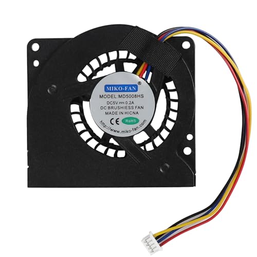 MD5008HS - Ventilador de refrigeración de CPU para Firebat T8 Pro Mini PC DC5V 0.20A 4 pines YT5008MS ventilador enfriador, MX1.25, secuencia de cableado: rojo, azul, negro, amarillo