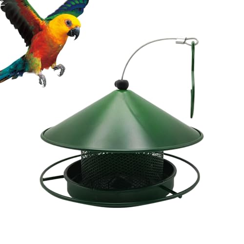 Cardinal Bird Feeder, Bluebird Feeder, 7,52 x 7,48 pulgadas, Weatherproof Iron, gran capacidad, diseño de suspensión para jardín, jardín, decoración exterior (multicolor)
