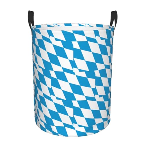 Cesta de almacenamiento de ropa sucia para baño, cesta de lavandería redonda portátil de una sola capa, cesta de almacenamiento de ropa con asas,