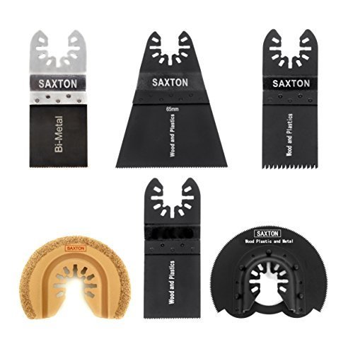 6 cuchillas Saxton de ajuste rápido para Dewalt Wolf Stanley Worx oscilante multiherramientas