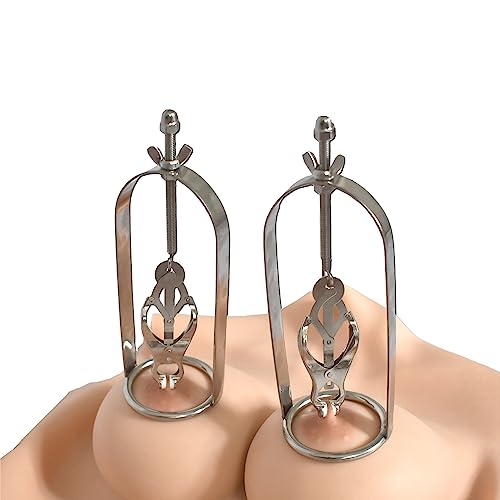 Set di morsetti per capezzoli in metallo con punte BDSM, tendi capezzoli bondage regolabile, giocattolo sessuale fetish, accessori SM per coppie