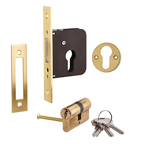 Yale 3012112 Cerradura 601-Hl/60X35, Latonado, Entrada 35 Mm