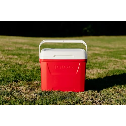 Image of Igloos Cooler Hard-Sided Ice Chest, Insulated Portable Cooler, Heavy-Duty, Leak-Resistant Lid, Lightweight Ergonomic Handle