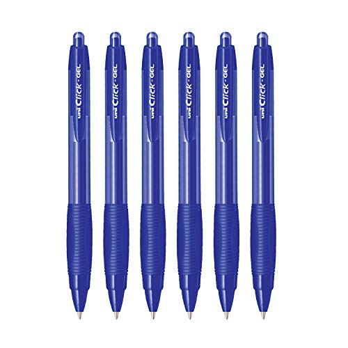 Image of uni-Ball NBGK - 07 Refill & Uniball Click Gel Pen Set - (Blue,Pack of 6)