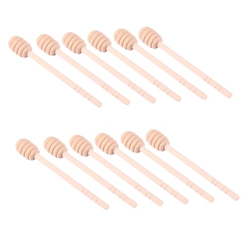 PRETYZOOM 12pcs Bee Stick Coffee Syrup Coffee Stirring Stick Espresso Whisk Honey Sticks Honeycomb Stick Honey Tool Honey Spoon Sticks Honey Ladle Portable Chocolate Sauce Wooden re-usable