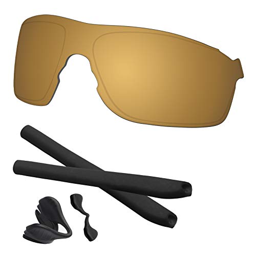 Image of EV Zero Pitch Lenses & Rubber Kits Replacement for Oakley Polarized OO9383 Sunglass