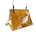 YAOTT Pet Amaca Triangolo Pet Gabbia Amaca Peluche Nido di Criceto Uccello trespolo in Piedi Pappagallo Amaca Triangolo Pappagallo Tenda Letto di Uccello Nido di Uccello Giallo M：23 * 15 * 18CM