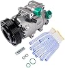Compresor de A/C de Repuesto para Hyundai Santa Fe Veracruz 2007-12 Kia Sorento | con Embrague, 6 Canales, 977012B300 977012B350 2