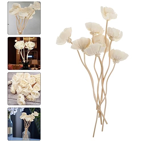 Difusor Rattan Aromaterapia 9 Piezas Flor Blanca miniatura 7