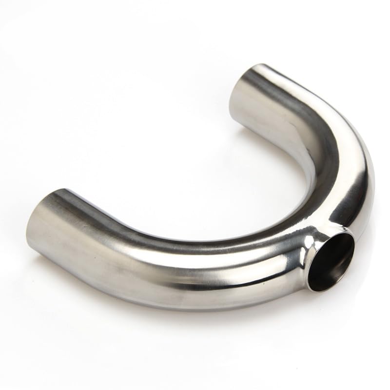 Codo 180 grados soldado con tubo de 19 mm en forma U acero inoxidable 304 para fluidos 5
