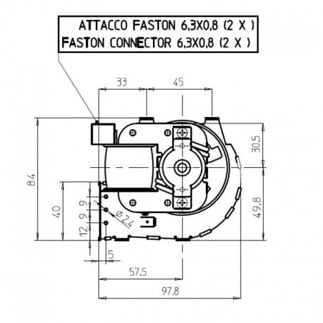 Recambistufeapellet tangencial 270 x 40 mm DX Fergas 4M5106 A.TEMP 113514