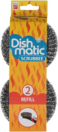 Easy Do Dish Matic Dish Wand Sponge Refill |Scrubber for Dishwashing | Stainless Steel Scrub | Pack of 2