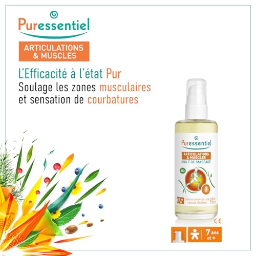Puressentiel - Articulations et Muscles - Huile de Massage Bio - Aux 7 huiles essentielles et 4 huiles végétales - Préparation et récupération sportive - 200 ml – Image 4
