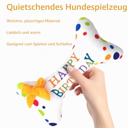 Pluvyze Hunde Geburtstag,Hundespielzeug Geburtstag,Hund Geburtstag, Haustier-Hundekuchen-Knorpelspielzeug Geburtstagsgeschenke für Kleine und Mittelgroße Hunde