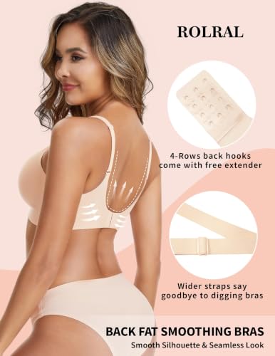 Image of Wireless Jelly Bras Push Up Deep V Supportive Seamless Bra No Underwire
