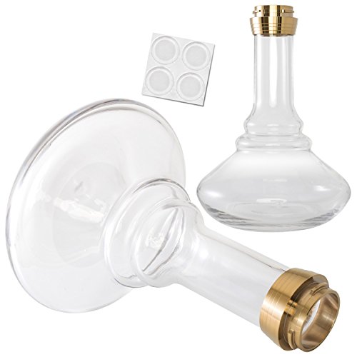 DILAW® Saphir Shisha Edelstahl Gold V2A 75cm Hookah Medium Wasserpfeife Kaminkopf Komplettset Molassefänger mit 3… – Bild 6
