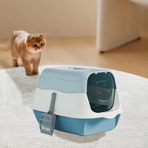 Caja de arena para gato grande con tapa y pala miniatura 5