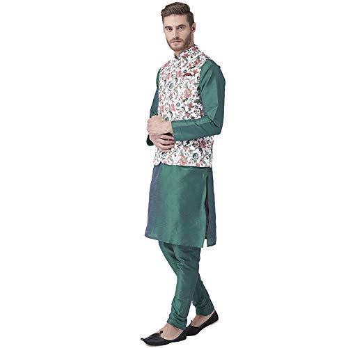 Image of hangup 3pc Kurta Pajama Basket 3PC 61ASeaGreen-KPW 42